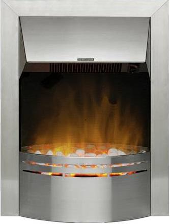 Electric Fireplace Cambridge with  E1 Electric Silver Fire Package - bespokemarblefireplaces