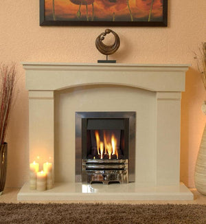 Marble Fireplace Cambridge Surround with Gas fire G2-bespokemarblefireplaces