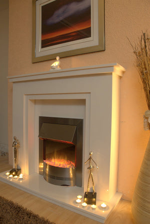 Marble Fireplace  Chesterfield Surround with Electric Fire- bespokemarblefireplaces
