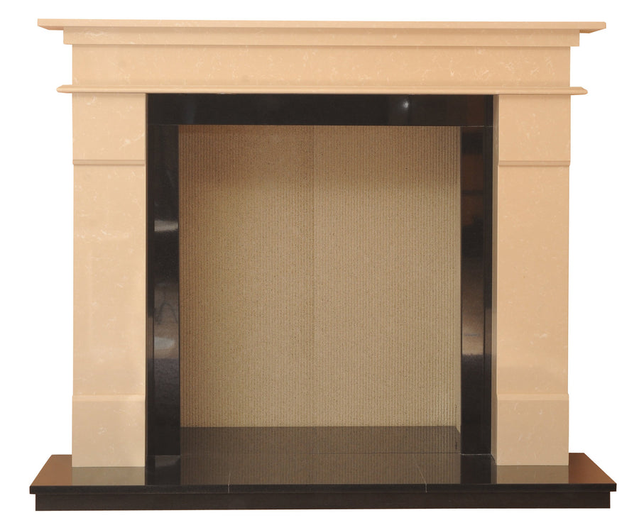 Elegance Solid fuel Marble Fireplace & Hearth - bespokemarblefireplaces