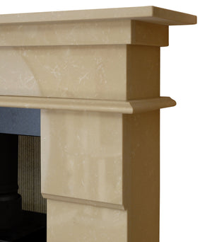Elegance Solid fuel Marble Fireplace & Hearth - bespokemarblefireplaces