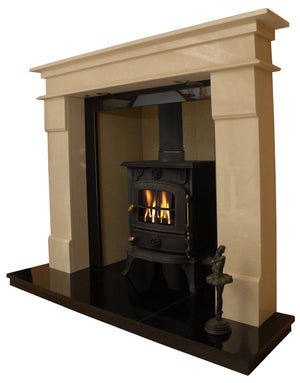 Elegance Solid fuel Marble Fireplace & Hearth - bespokemarblefireplaces