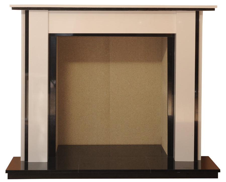 Lynford Solid fuel Marble Fireplace & Hearth - bespokemarblefireplaces