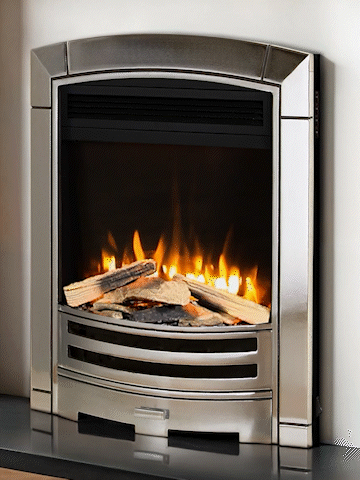 E6 Silver Electric Fire