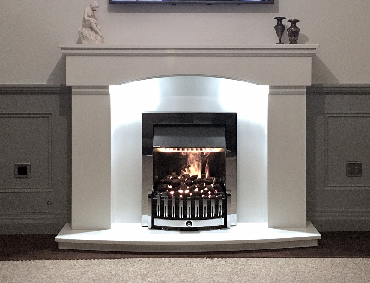 Cambridge Marble Fireplace with Hearth & Back Panel