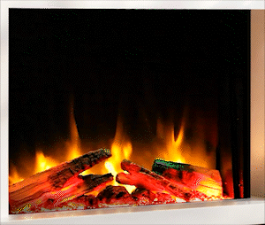 Cambridge Marble Fireplace Surround with wide Electric Fire E31 Package