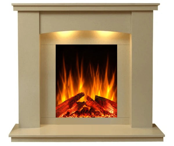 Dorchester Marble Fireplace with Wide Electric Fire- E31 Suite