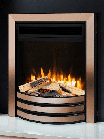 Shelbourne Marble Fireplace with Rose Gold with Logs Electric Fire - E5 Package