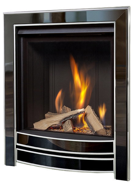 Carlton Marble Fireplace With Chrome Gas Fire with Coals- G28 Package