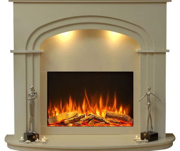 Shelbourne Marble Fireplace with Electric Fire E32 Package