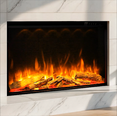 Ashbourne  Marble Fireplace with Chrome Electric Fire - E32 Package