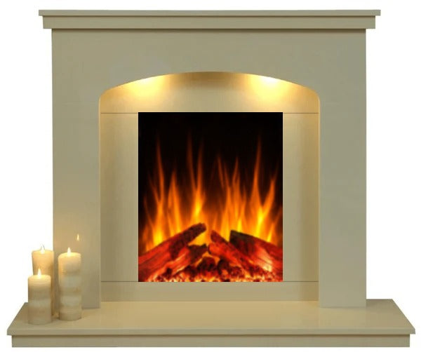 Windemere Marble Fireplace complete with Electric Fire E31 Suite