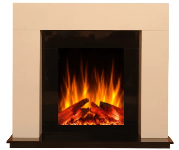 Chelmsford Marble Fireplace with a Chrome Electric Fire - E31 Package