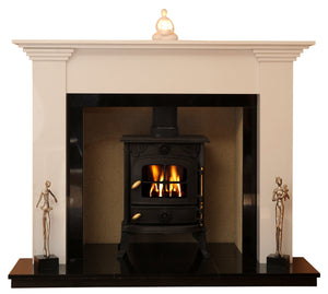 Hamilton Solid fuel Marble Fireplace & Hearth - bespokemarblefireplaces