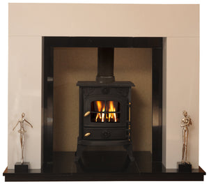 Chelmsford Solid fuel Marble Fireplace & Hearth - bespokemarblefireplaces