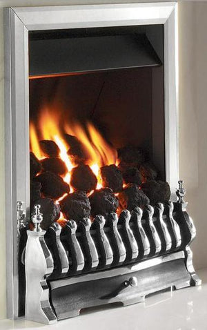 RG10 Chrome Remote Control Gas Fire - bespokemarblefireplaces