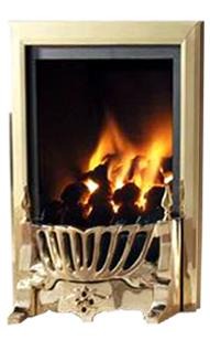 RG21 Brass Remote Control Gas Fire - bespokemarblefireplaces
