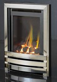 HE G24 Stainless Steel Coal Gas Fire - bespokemarblefireplaces