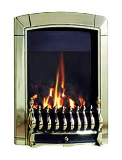 RG4 Brass Remote Control Gas Fire - bespokemarblefireplaces