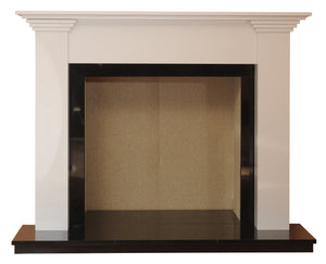 Hamilton Solid fuel Marble Fireplace & Hearth - bespokemarblefireplaces