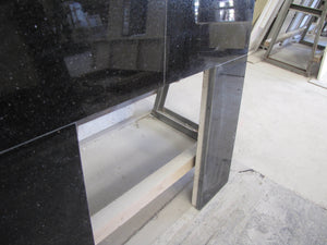 Black Granite Panel for Solid fuel Cut and re-joined- bespokemarblefireplaces
