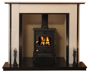 Lynford Solid fuel Marble Fireplace & Hearth - bespokemarblefireplaces