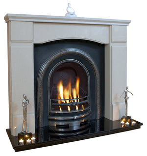 Victorian Marble Fireplace Oxford Surround with black hearth- bespokemarblefireplaces