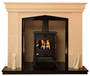Rossendale Solid fuel Marble Fireplace & Hearth - bespokemarblefireplaces