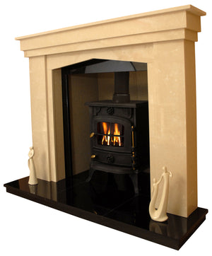 Rossendale Solid fuel Marble Fireplace & Hearth - bespokemarblefireplaces