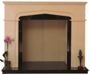 Marble Fireplace Sutton Surround With Black Hearths and Black slips- bespokemarblefireplaces