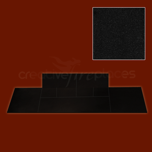 Black Granite Solid fuel T Shaped Hearth - bespokemarblefireplaces